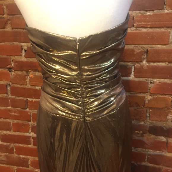 Alyce Designs gold strapless gown - Picture 12 of 13